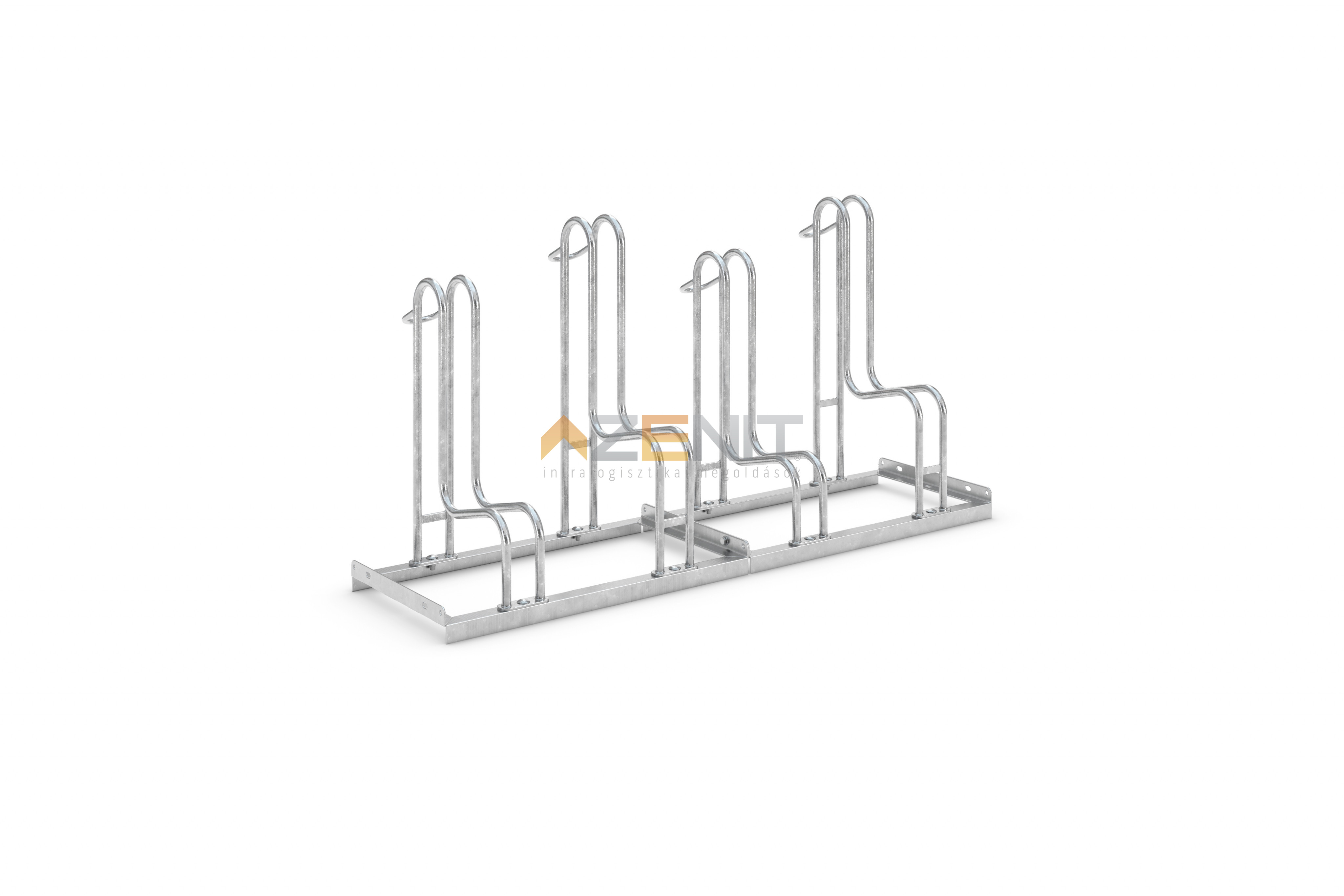 Kengyeles kerékpártároló 4 tárolóhellyel 1400 mm hosszú egyoldalas kivitel